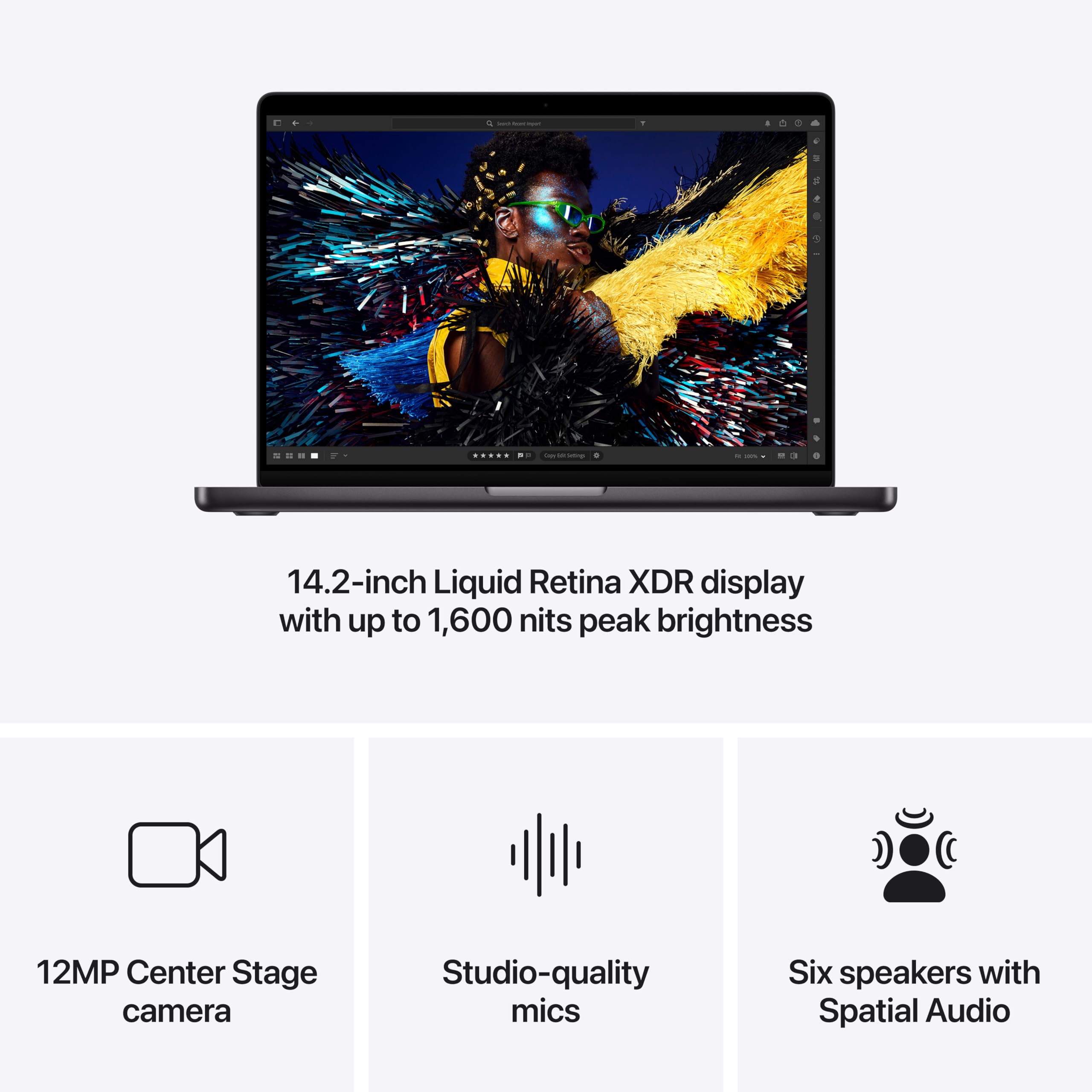 Apple 2024 MacBook Pro Laptop with M4 Pro chip with 12-core CPU and 16-core GPU: Built for Apple Intelligence, 14.2-inch Liquid Retina XDR Display, 24GB Unified Memory; 512GB SSD Storage; Space Black
