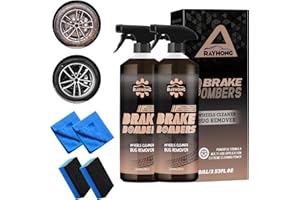 Birunwer Brake Bomber Wheel Cleaner, Powerful Non-Acid Wheel Cleaner, Perfect for Cleaning Wheels and Tires,Chrome, and Painted Wheels, Automobile Wheel Cleaner, (120ML, 2Pcs)