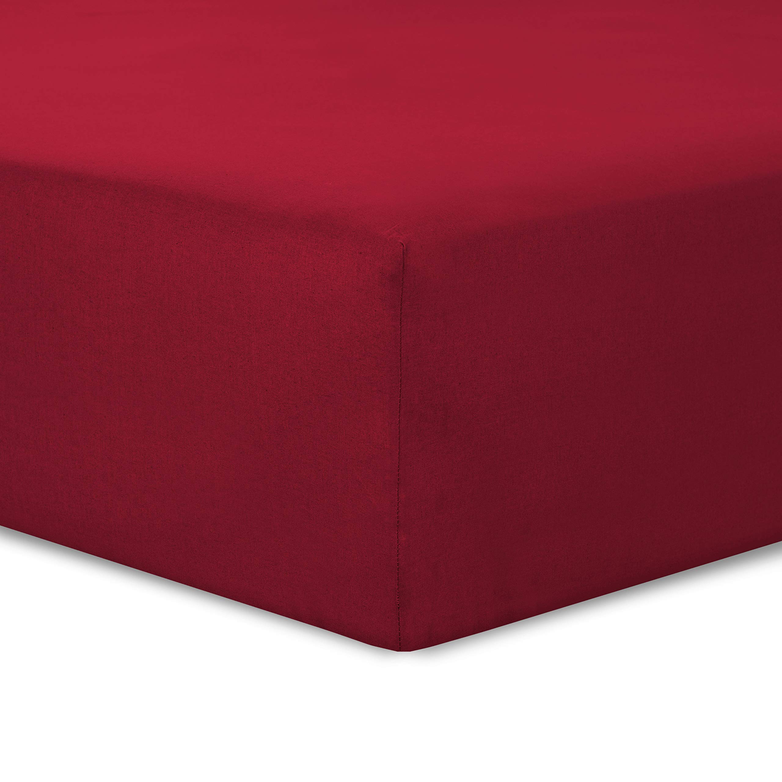 Vision Fitted sheet, 100% cotton, red, 140 x 190 cm โ image 1