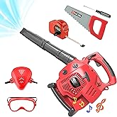 Toy Choi's Toy Leaf Blower for kids - Pretend Play Series Leaf Blower Toy Play Set,Outside Construction Toddler Toy with Saw,