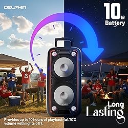 Dolphin 1000W Karaoke Party Speaker with 2 Wireless
