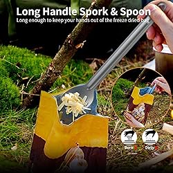 OUTXE Titanium Long Handle Spork and