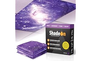 HOCUS POCUS TOYS ShadeOn 24" x 48" Magnetic Fluorescent Light Covers (4-Pack) Space Themed Classroom Light Filters for 2 x 4 Feet Drop Ceiling Lights | Office Classroom Decor - Milky Way