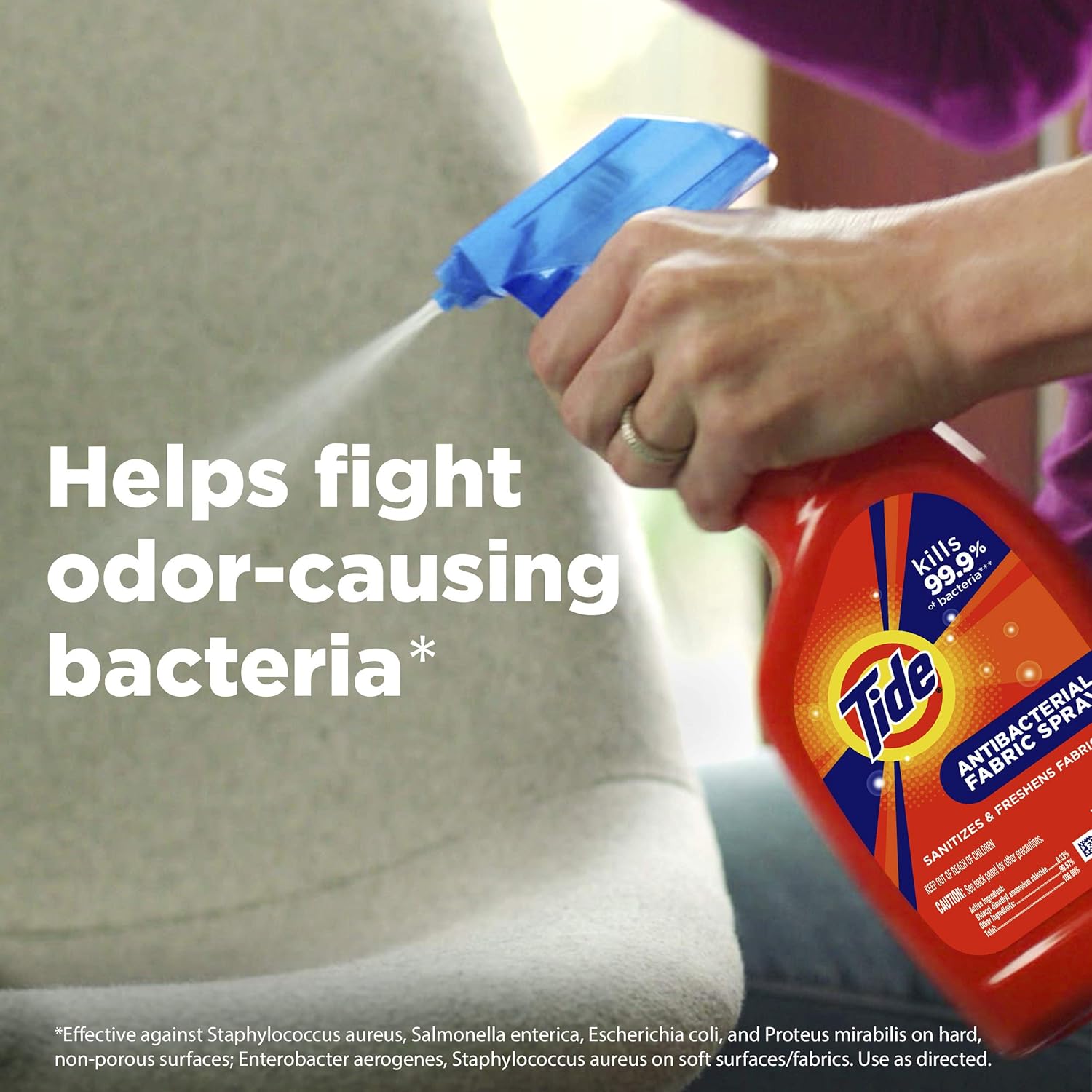 Tide Antibacterial Fabric Spray, 2 Count, 22 Fl Oz Each, 2 Count: Health & Personal Care