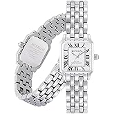 Miykon Dainty Watches for Women, Vintage Small Face Square Womens Watch, Classic Luxury Style Bracelet Watch for Petite Thin Wrists, Cute & Unique Japanese Quartz, Waterproof to 100ft