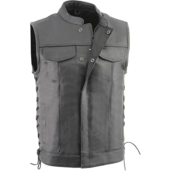 Leather Vest Motorcycle Mens EVENT LEATHER ELM3900 Men's