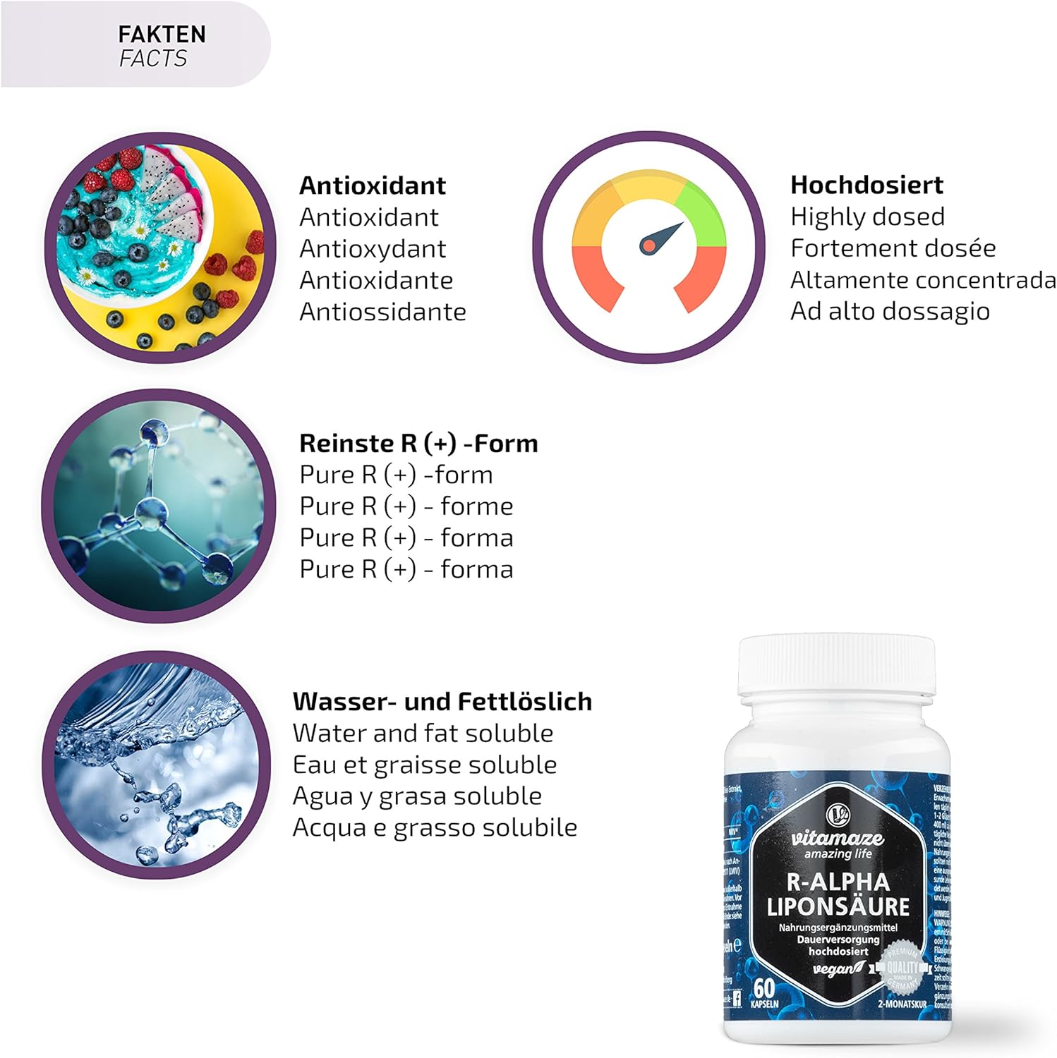 Alpha Lipoic Acid High Strength, 60 Vegan Capsules, 2 Months Supply - Image 4