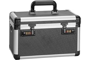 GODLONSEN Medicine Lock Box - Safe Combination Lock Box,【X-Large】 15 x 8.7 x 9.4 Inch, Medication Lock Box, Medicine Lock Box with Code, First Aid Safe Medication Storage Box - Tactical Black