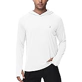 Roadbox Mens UPF 50+ Fishing Shirts, Long Sleeve UV Sun Hoodie, Hiking Running Swim Athletic Workout Shirt