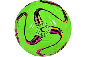 American Challenge Brasilia Soccer Ball – Sizes 5, 4, 3 & 2 – Youth & Adult Training Soccer Ball for Practice, Games & Grass Fields