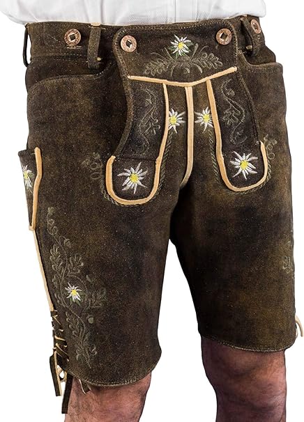 Ostarrichi Trachtenlederhose Kurz Weinbauer Gustl Rothirsch Rauchschwarz Olive Amazon De Bekleidung