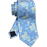 Vizakiss Floral Ties for Men Cravat Jacquard Luxury Wedding Neckties for Groomsmen