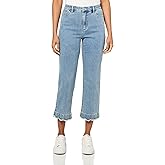 john mark Women's Five-Pocket Pant with Scallop Hem