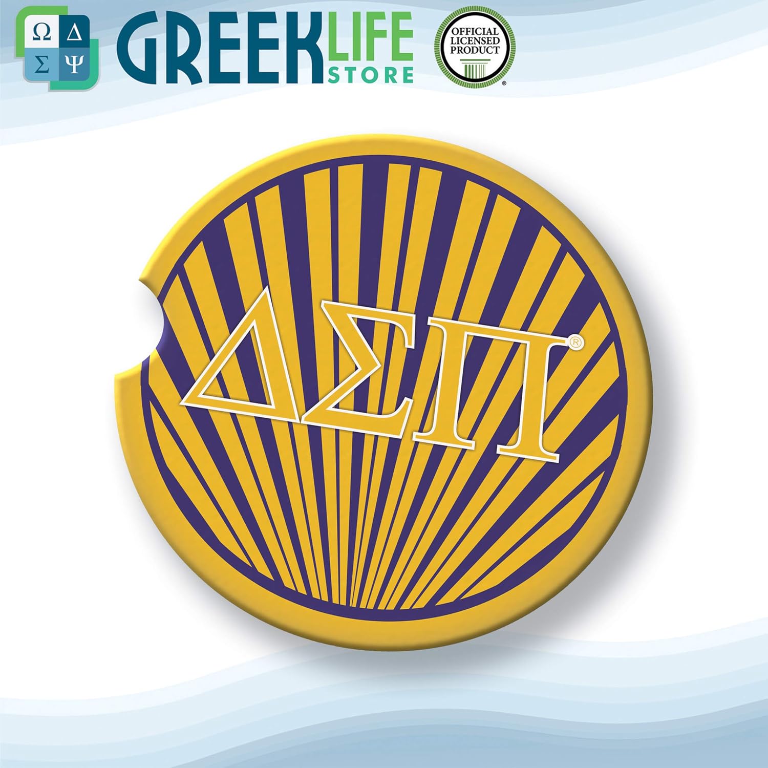 Amazon.com | Delta Sigma Pi Car Cup Holder Coasters Sandstone (Set ...