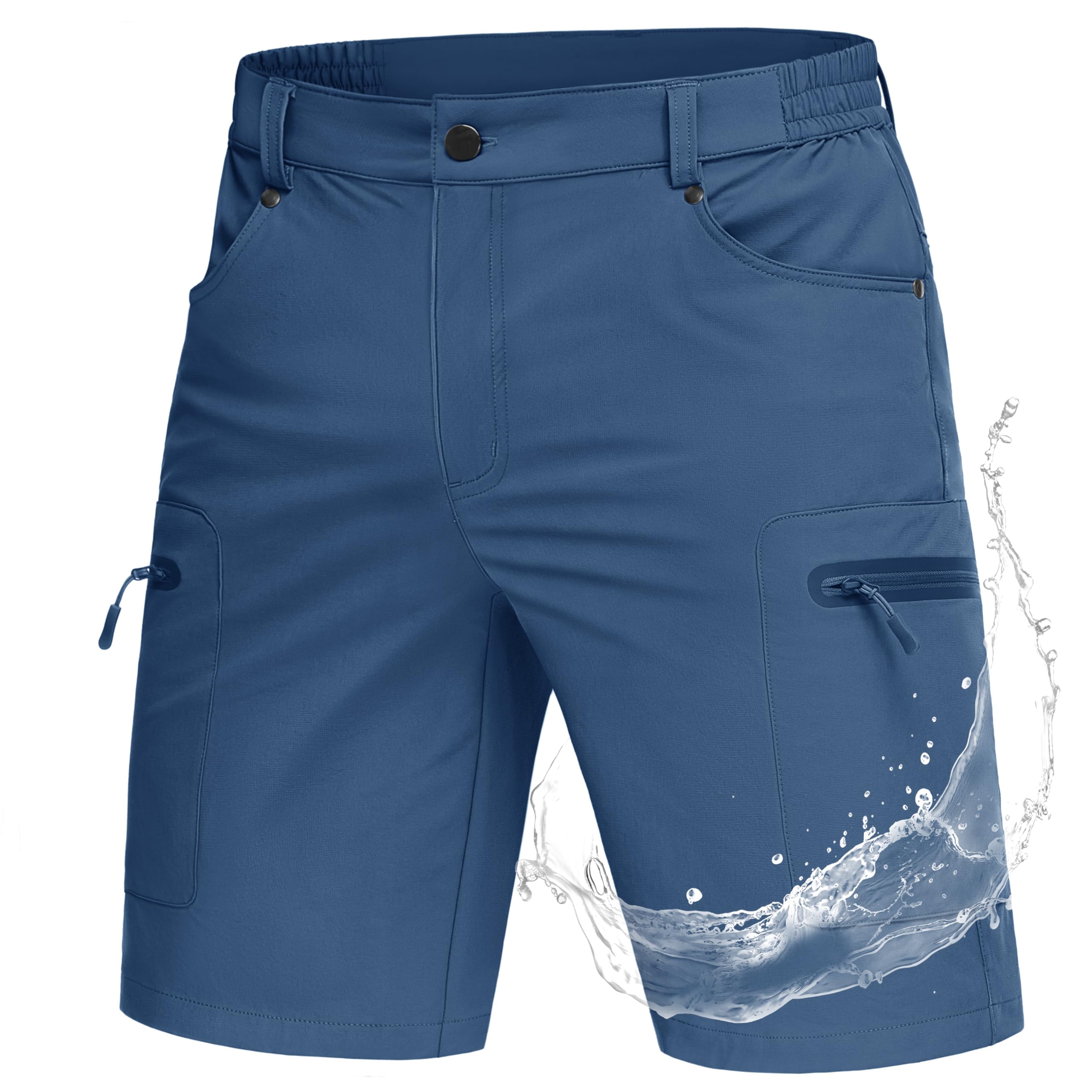 Men's Lightweight Hiking Shorts Quick-Dry Cargo Shorts Pockets