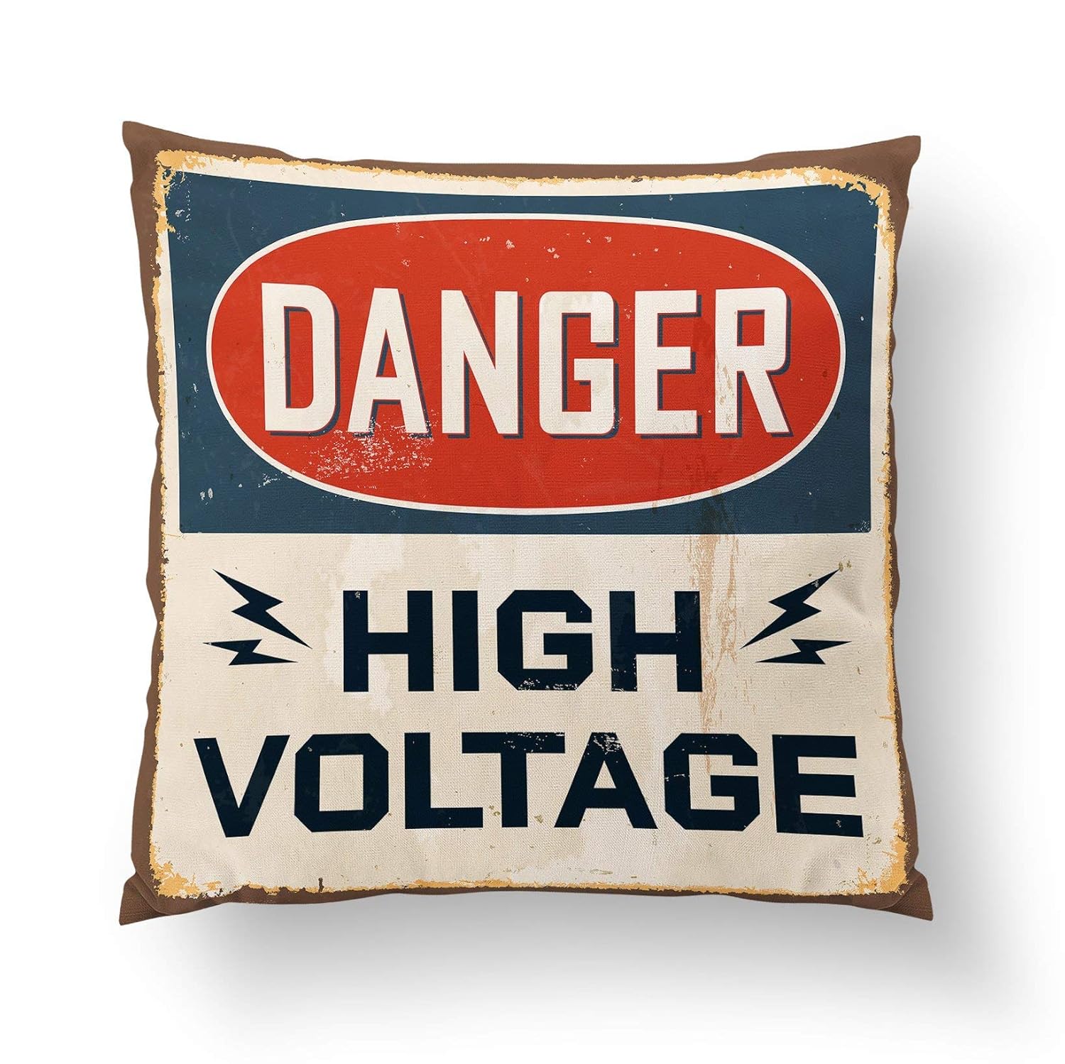Amazon Com Industrial Danger High Voltage Pillow Cover By
