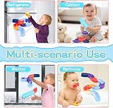 CASPLUS Bath Toys Toddler Track Game Duck Watermill Wall DIY Educational view 5