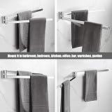 BGL Chrome Swivel Towel Rail Stainless Steel Wall Mounted 2 Arm view 9