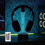 YuanDian RGB Light Up Headphone Stand 16 Colors LED Headset Holder for Gamers