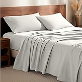 Bare Home Flannel Sheet Set 100% Cotton, Velvety Soft Heavyweight - Double Brushed Flannel - Deep Pocket (King, Cream)