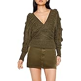 Forever 21 Womens Cable Knit Cutout Rosette Sweater