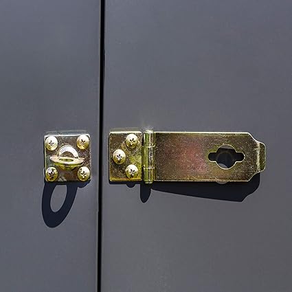 Spacemaker Metallgerätehaus Anlehnhaus, Fahrradgarage, Metallgartenhaus grau // 203x124x208 cm // Gartenhütte