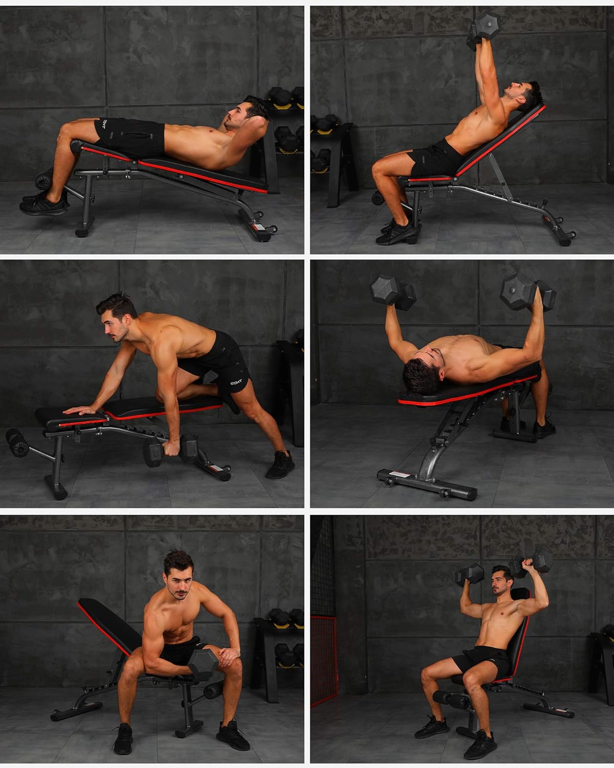 KingStone Adjustable Weight Benches for Full Body Workout with Ultra-wide Frame Strength Training Incline Flat Decline Exercise Workout Benches Press for Home Gym Black : Sports & Outdoors