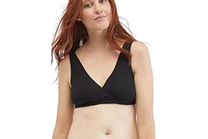Motherhood Maternity Womens Soft Cotton Spandex Wrap Front Maternity & Nursing Sleep Bralette Bra S-3x