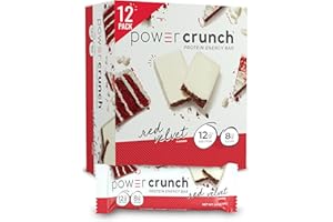 Power Crunch Protein Wafer Bars, High Protein Snacks with Delicious Taste, Red Velvet, 1.4 Ounce (12 Count)