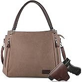LarKoo Concealed Carry Crossbody bag with removable pistol holster for women handbag Hobo purses Tote Bag