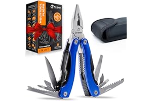 PRO-MASTER SMART & SIMPLE Practical Christmas Stocking Stuffer for Men, Dad, Husband | 15-in-1 Multitool Pocket Knife & Pliers | Compact EDC Camping, Hiking & Survival Gift. Essential Tool Kit for Him with Safety Lock.