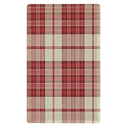 Rustic Accent Red Beige Plaid Pattern Duplex