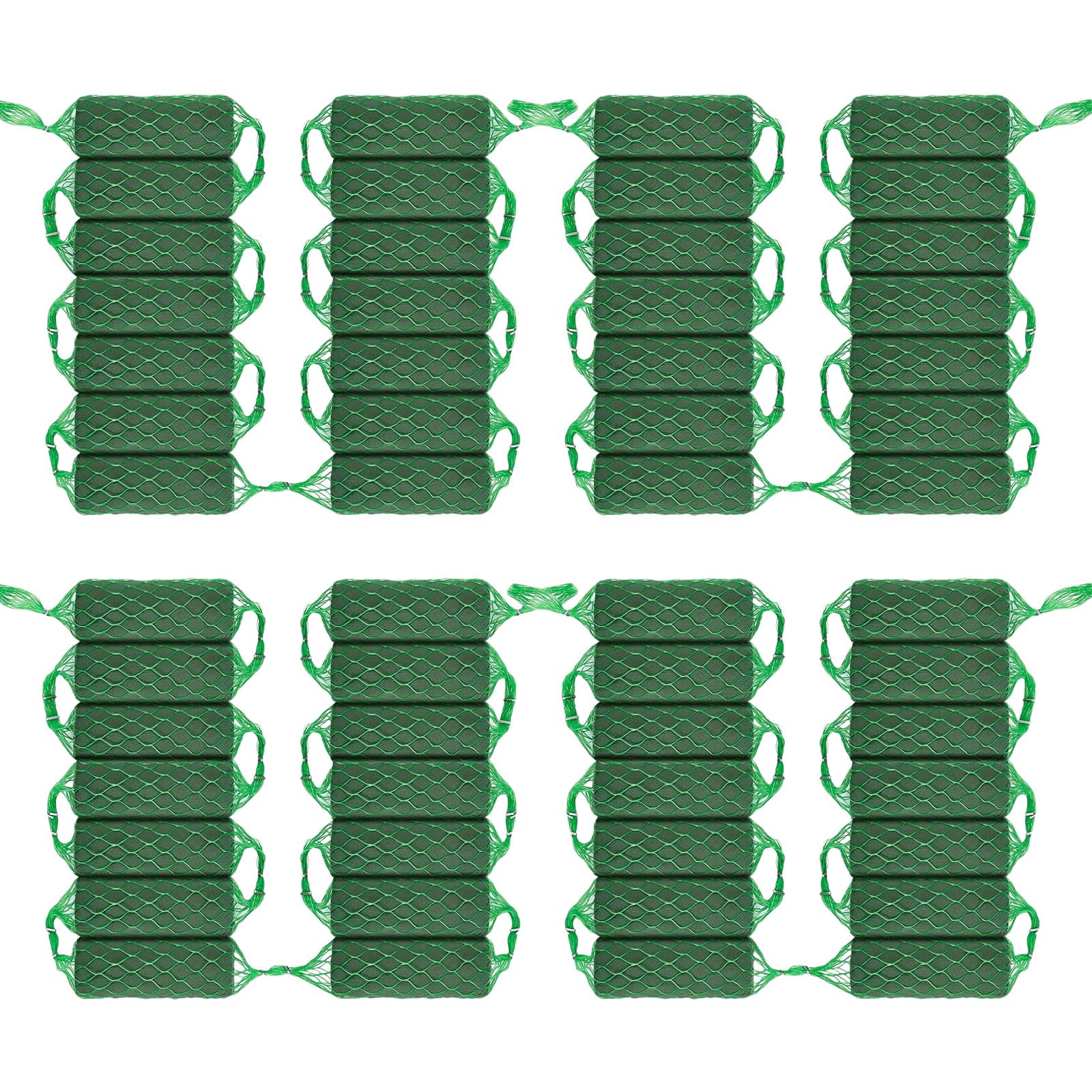 Photo 1 of 56 PCS Floral Foam Garland for Flowers, 36.75 Ft Flower Sponge Blocks Kit for Wet Dry Fresh Flowers Arrangement Green Floral Foam Blocks for Wedding Garden Home Decor Craft, 4 Set