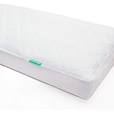 Newton Baby Waterproof Crib Mattress Pad, Breathable - 1 Pack | Crib Mattress Protector, Waterproof, Breathable, Quilted Comfort Layer, Universal Fitted Skirt, Machine Washable, 1 Pack