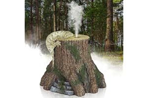 REPTI ZOO REPTIZOO Reptile Humidifier Fogger, Tree Trunk Humidifier with Top Mist Outlet, 1000ml Detachable Terrarium Humidifier Reptile Misting System Terrarium Decoration