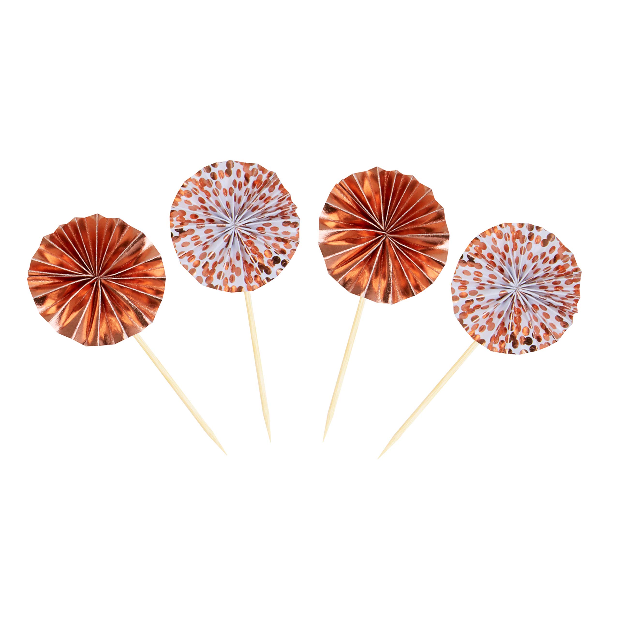 Neviti Pinwheel Food Picks - Rose Gold Foil