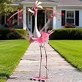 Natelf Flamingo Metal Yard Art Garden Sculpture Flamingo Outdoor Decorations Large Garden Statues for Yard Patio, Porch, Home for Women, Mom, Grandma