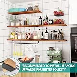 WELDUN 2 Pack Floating Shelf Brackets 15 cm Heavy Duty Black L Shelf Support view 2