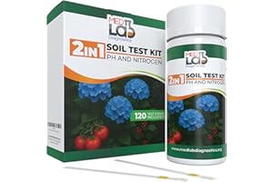 MED LAB DIAGNOSTICS Soil Test Kit Strips for ph and Nitrogen Testing(120cnt)