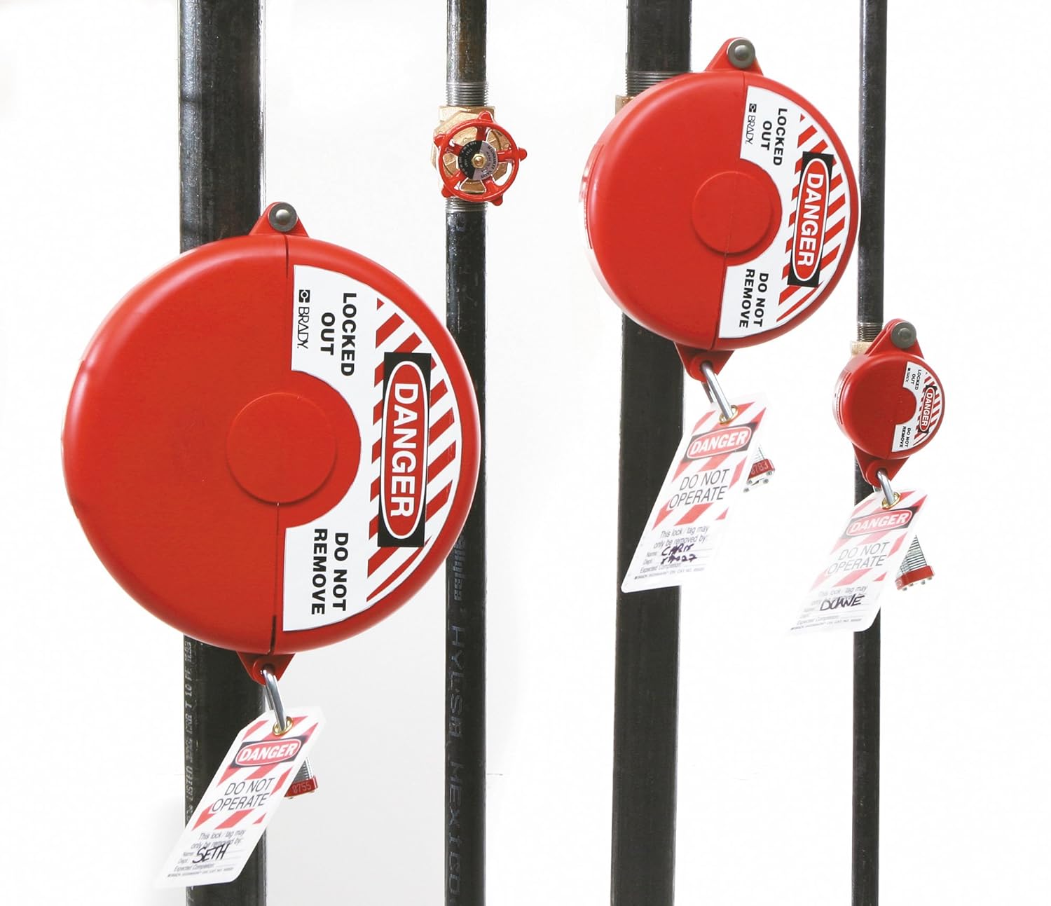 Brady Hinged Gate Valve Lockout Green for 121/2 Valve Handle