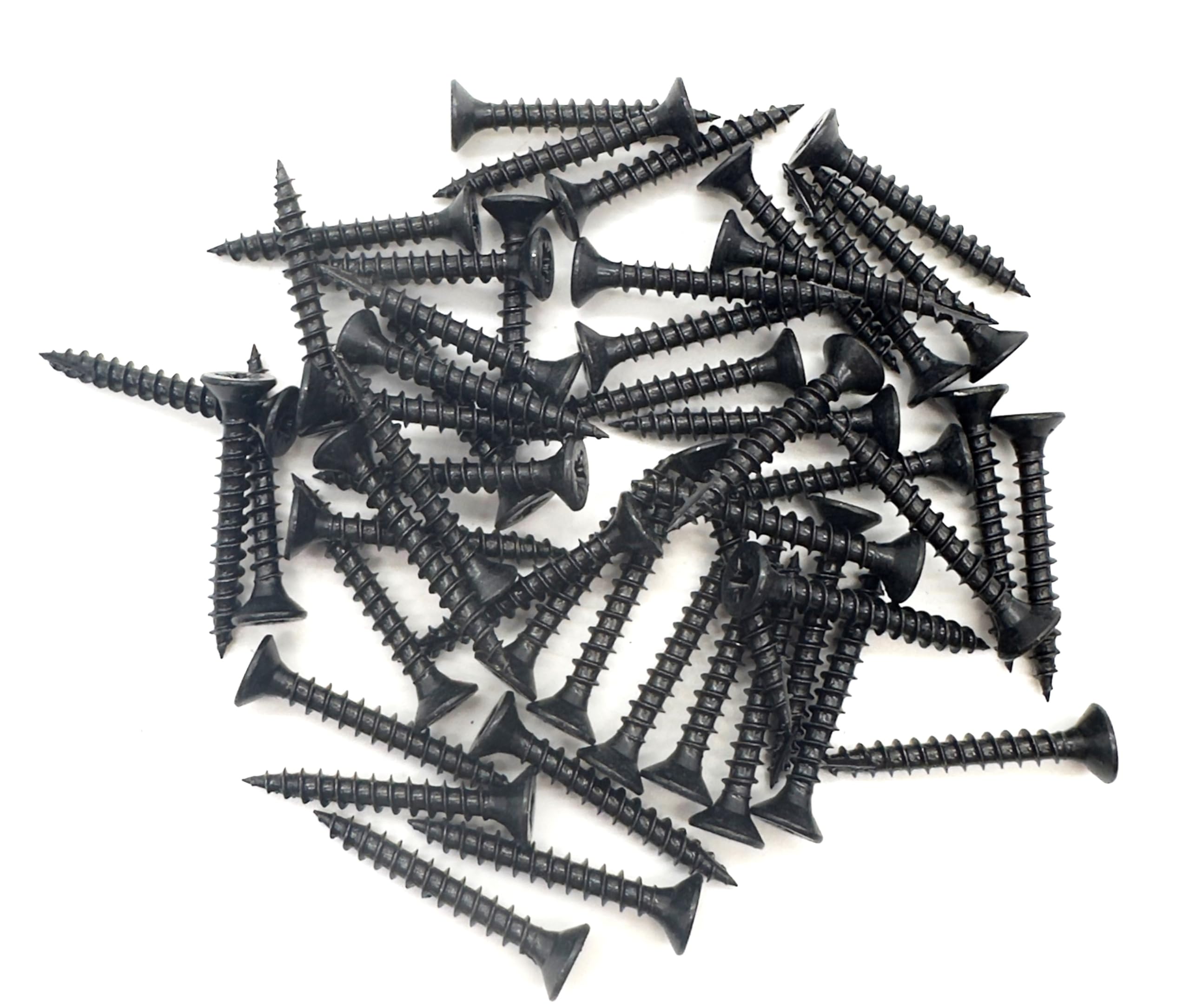 50 PCS Black Wood Screws (4mm x 30mm) Double Countersunk Multi Purpose Organic Woodscrews