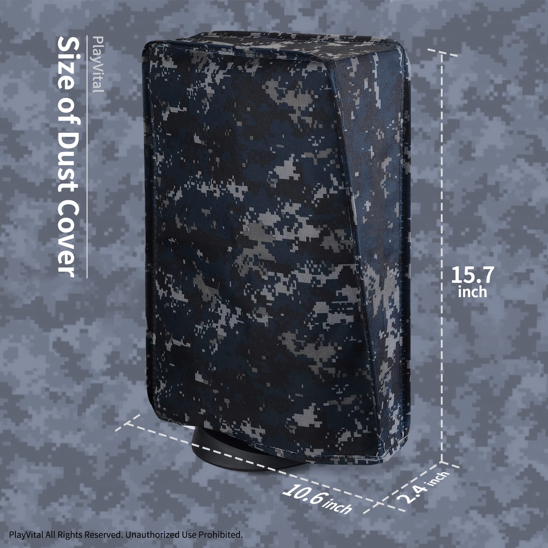 PlayVital Dust Cover for ps5 Console Digital Edition & Disc Edition - Horizontal ver