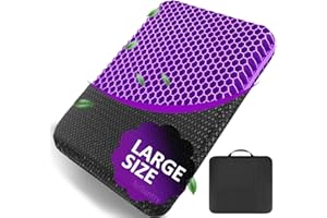 Airllantry Gel Seat Cushion, Gel Seat Cushion for Long Sitting– Back Pain, Sciatica, Tailbone Pain Relief Pad, Seat Cushion for Office Chair, Wheelchair Cushion, Car Cushion, Long Trips