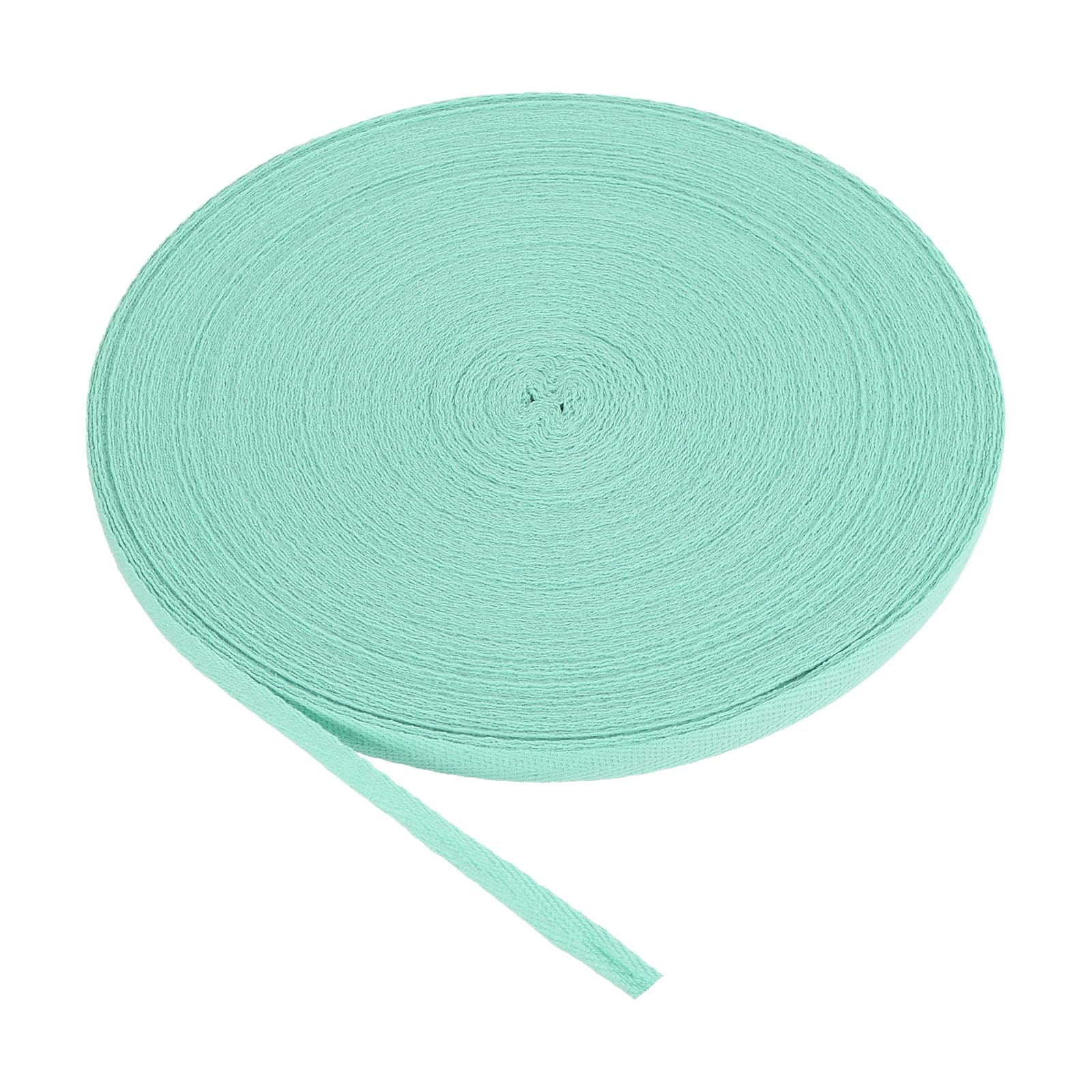 PATIKIL Cotton Twill Tape 10mm(3/8 Inch) 50 Yards Cotton Ribbon Bias Binding Tape Herringbone Webbing Trim for Sewing Gift Wrapping Craft DIY Fresh Green - 45m