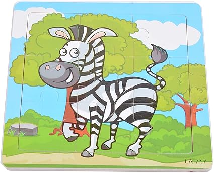 Tiny Souls Wooden Puzzle Zebra Jungle