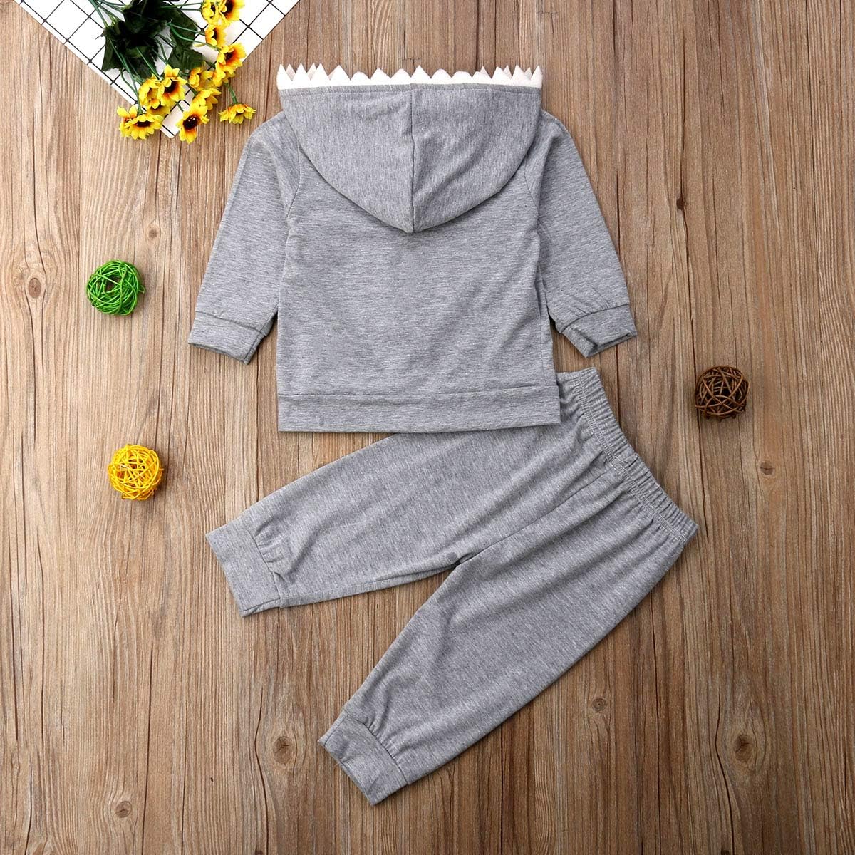 Unisex Baby Autumn Winter Shark Hooded Sweatshirt Infant Boys Girls Hoodies with Kangaroo Muff Pockets& Shark Fin: Clothing