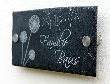 Hausturschild 40x20 Cm Turschild Namensschild Schiefer Gravur