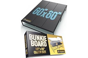 Golden Home Essentials Premium 10mm Bunkie Board Queen Size (60x80'') – Slim Mattress Support – Quiet, and Moisture-Resistant Bed Board for Platform Bed Frames and Box Springs