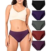 BAMBOO COOL Women's Underwear Ladies Brief Seamless Panties Moisture Wicking Stretchy Full Coverage