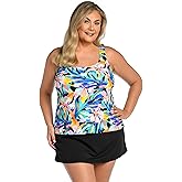 Maxine of Hollywood Womens Scoop Neck Tankini Swimsuit TopTankini Top